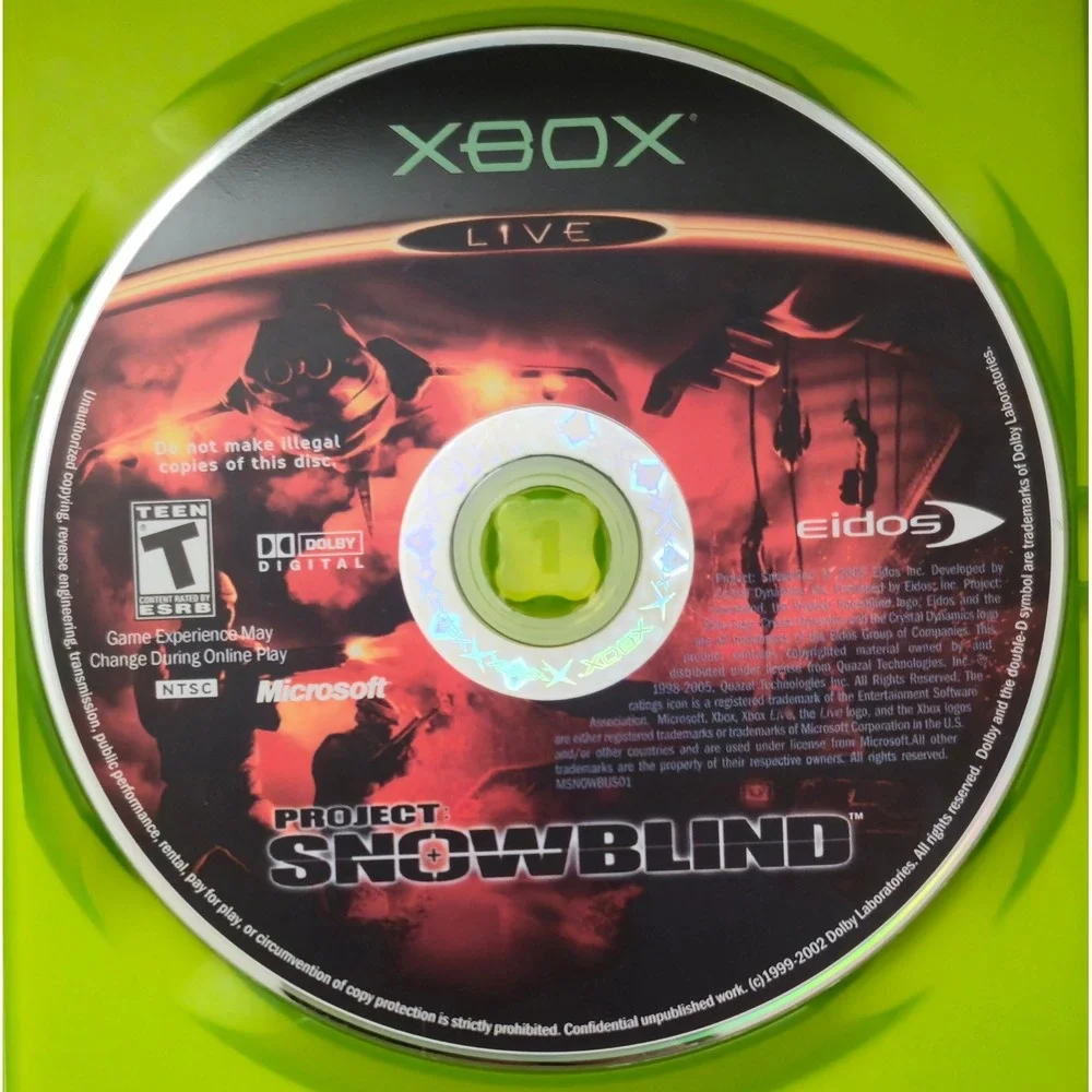 Project: Snowblind‎ - Microsoft Xbox - Complete in Box W/ Manual (CIB) - Tested